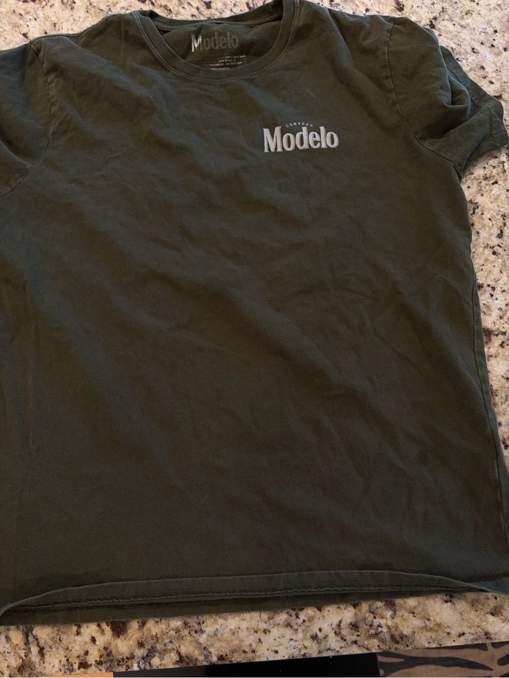 ModelCo Men's Dark Olive Graphic Logo Tee